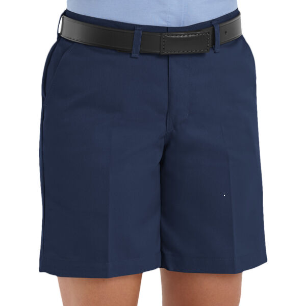 YBC Yard Staff - Women's Plain Front Shorts, 8 Inch Inseam Thumbnail