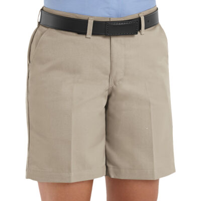 YBC Installed Sales/Carpenters - Women's Plain Front Shorts, 8 Inch Inseam Thumbnail